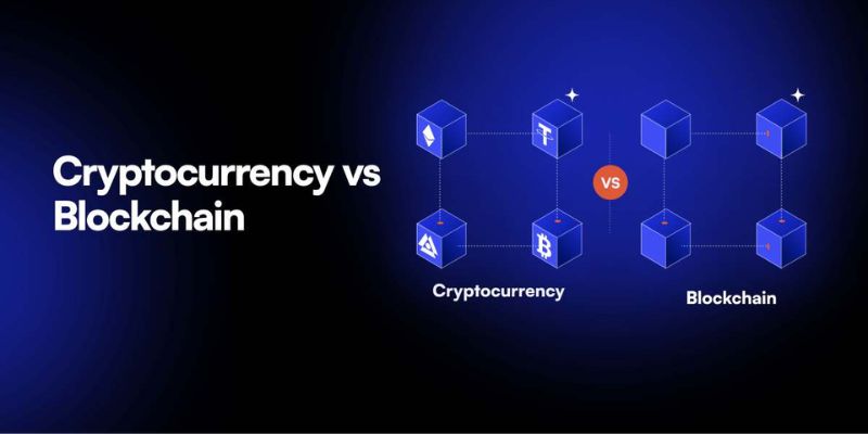 difference between cryptocurrency and blockchain